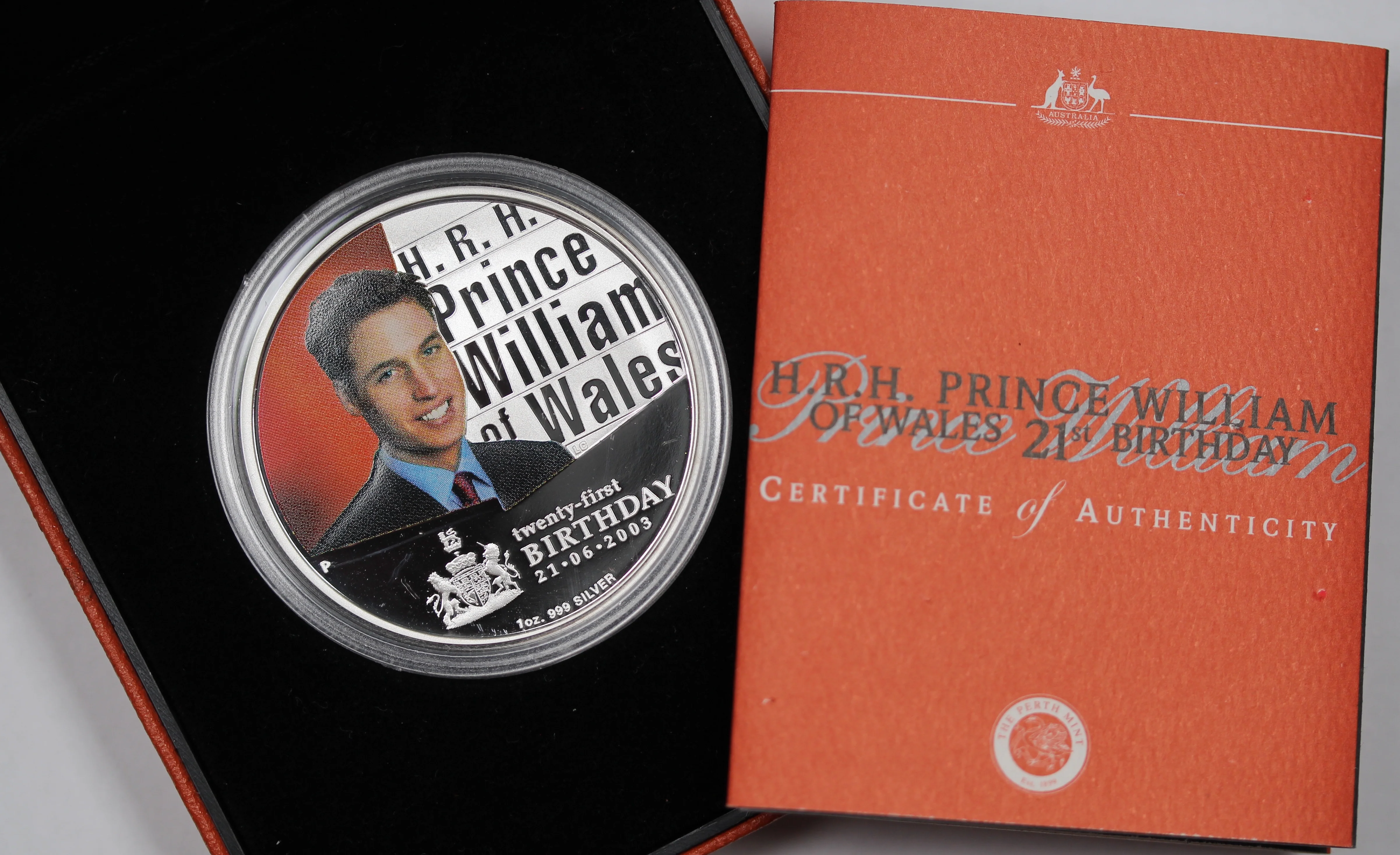 2003 Prince William 21st Birthday 1oz Silver Proof - Image 4