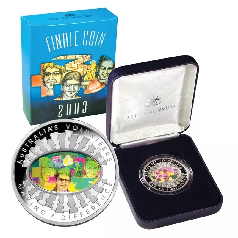 2003 Year of the Volunteers $5 Silver Proof Finale Coin
