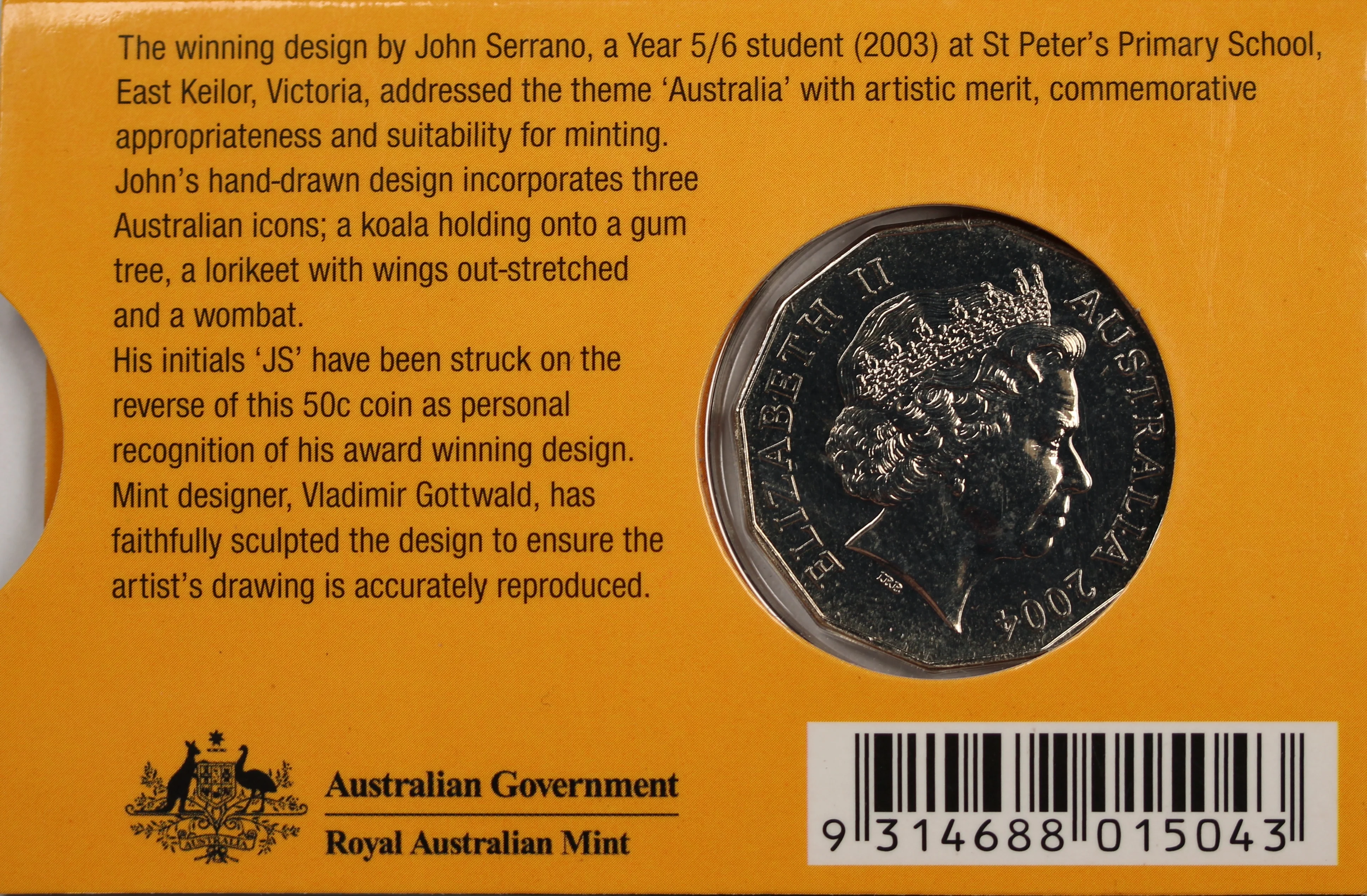 2004 50c Primary Student Design Coin In Card - Image 2