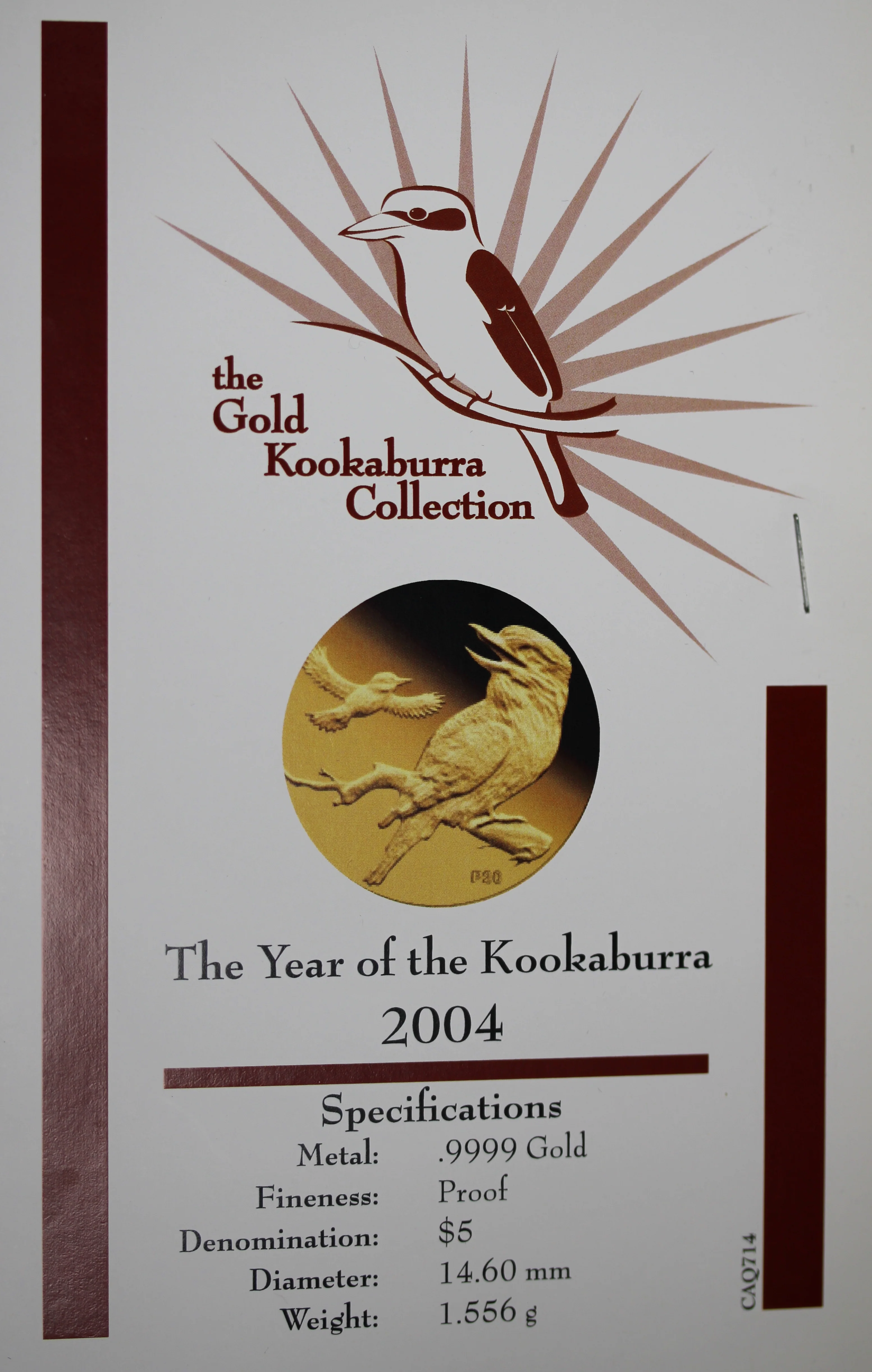 2004 Australia 1/20oz Gold Kookaburra Coin - Image 2