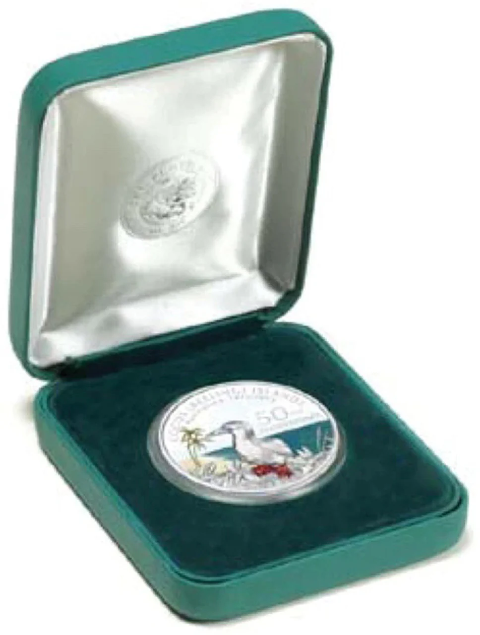 2005 $1 Australian Territory 50th Anniversary Cocos (Keeling) Islands 1oz Silver Coloured Proof Coin - Image 2