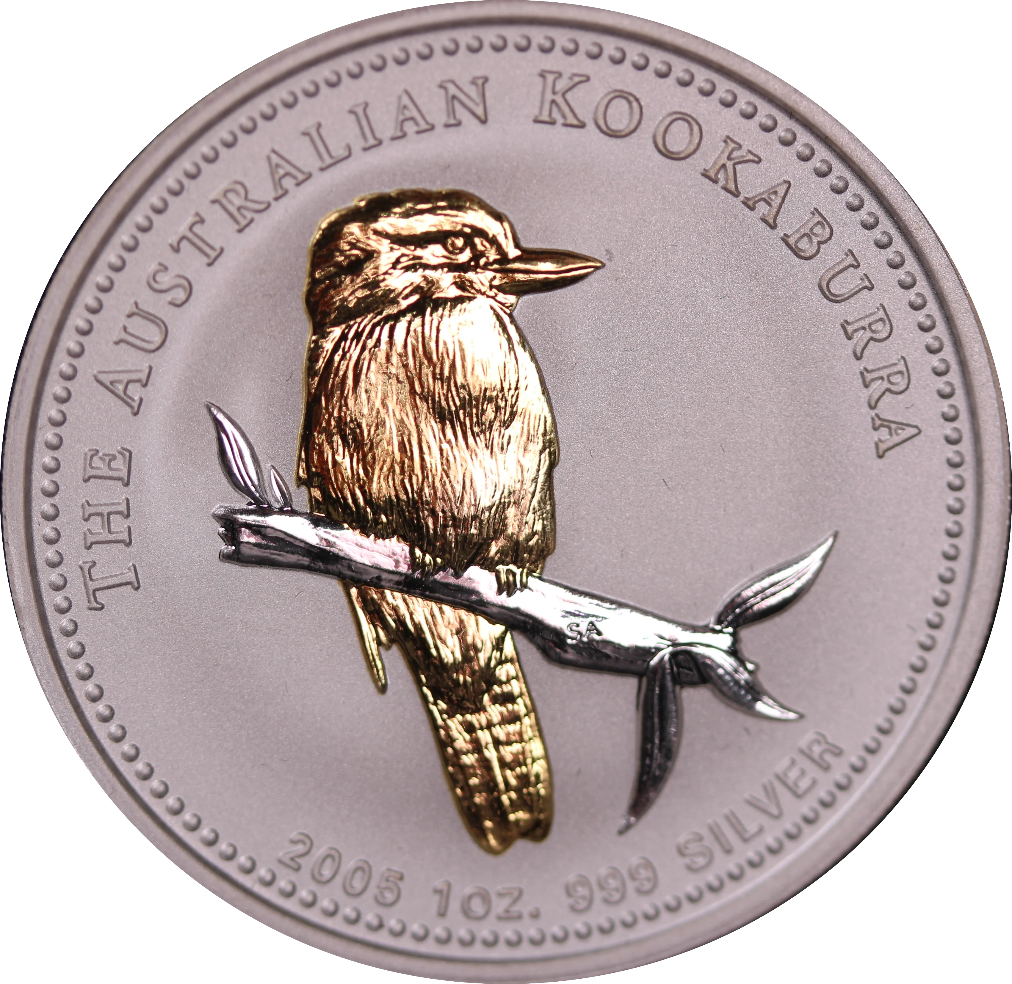 2005 1oz Silver Gilded Kookaburra Coin - Image 3