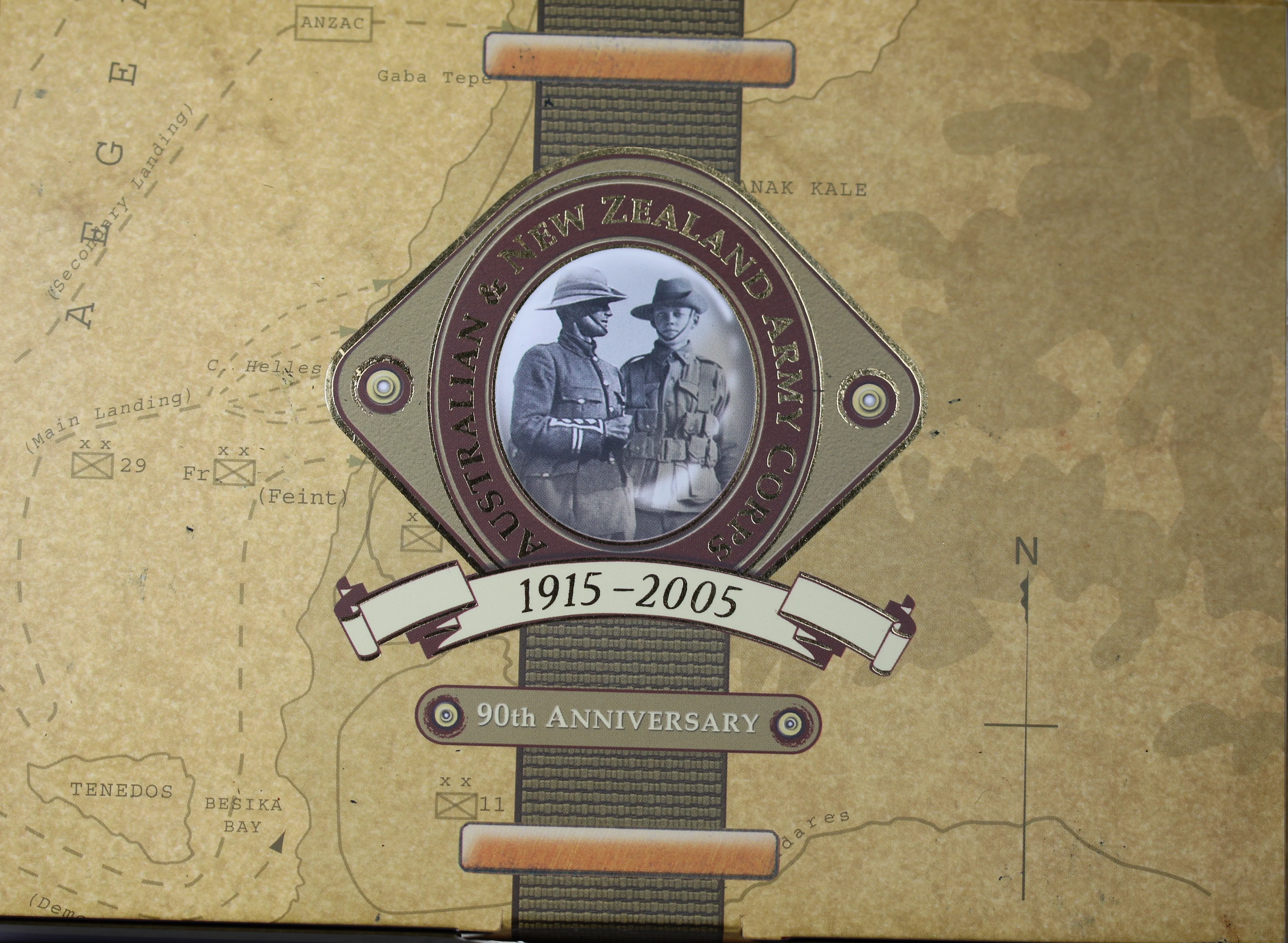 2005 ANZAC 90th Anniversary 2 Coin 1oz Silver Set