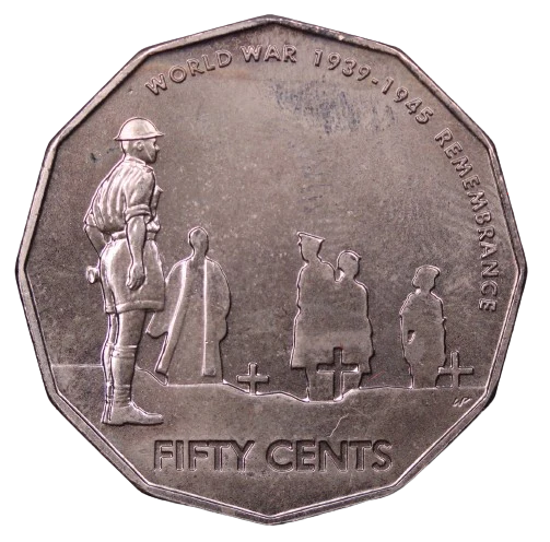 2005 End of WWII 50c Coin
