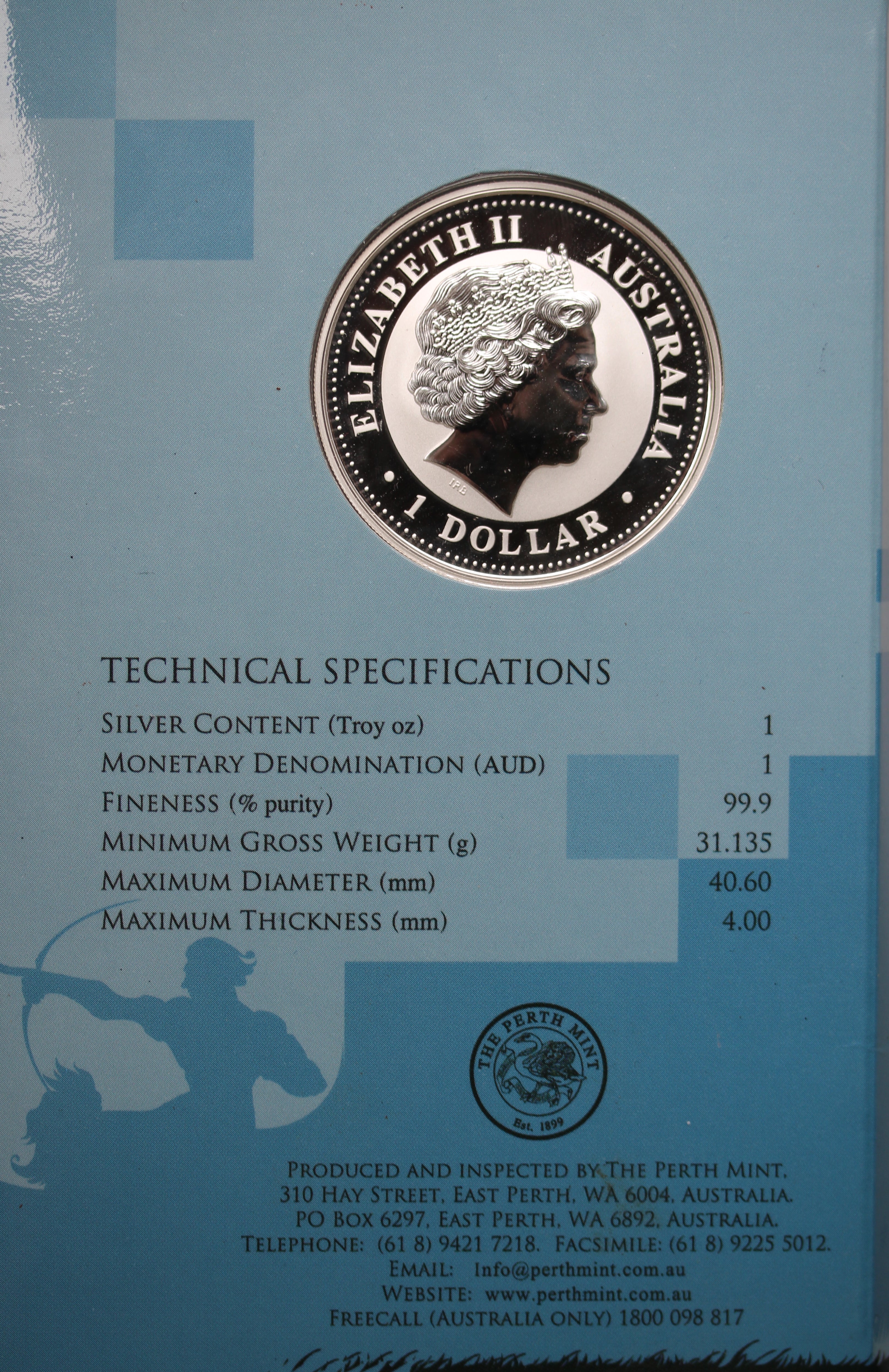 2005 Leo Privy Mark Zodiac Kookaburra 1oz Silver Coin in Card - Image 2