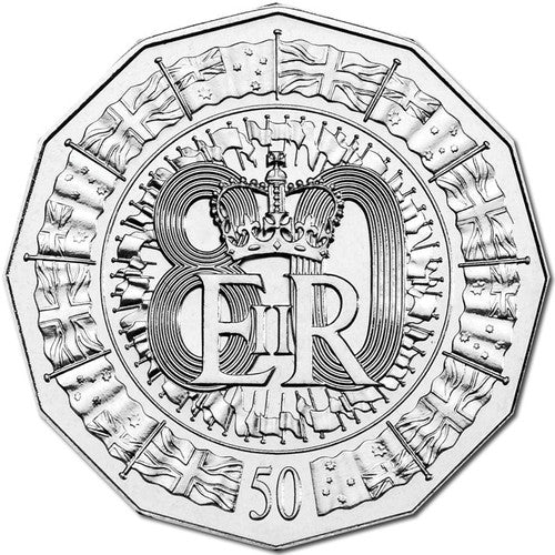 2006 50c Her Majesty Queen Elizabeth II 80th Birthday Uncirculated Coin - Image 2