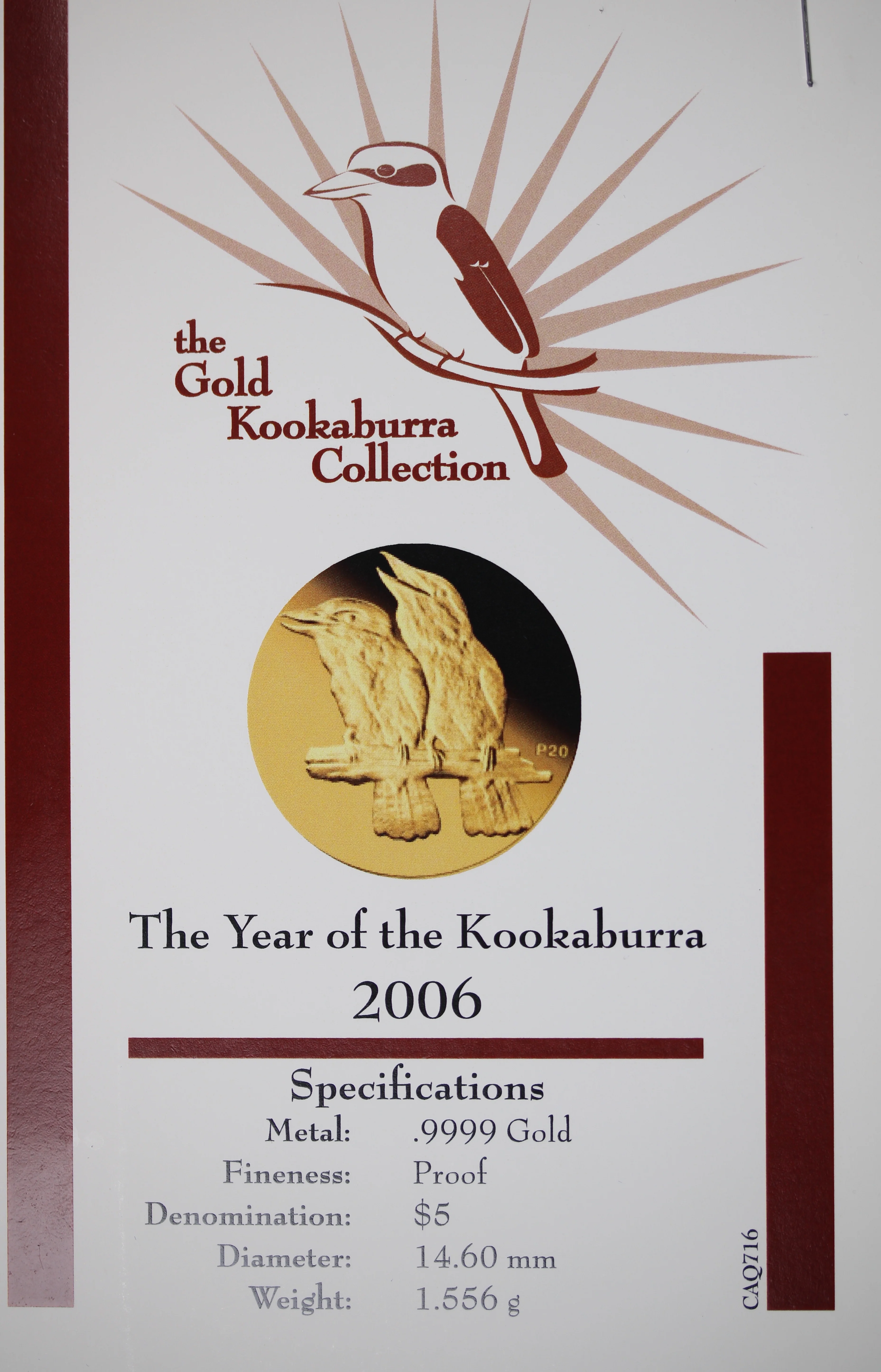 2006 Australia 1/20oz Gold Kookaburra Coin - Image 2