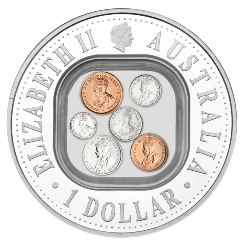 2006 Australian Pre-Decimal Locket 1oz Silver Coin - Image 2