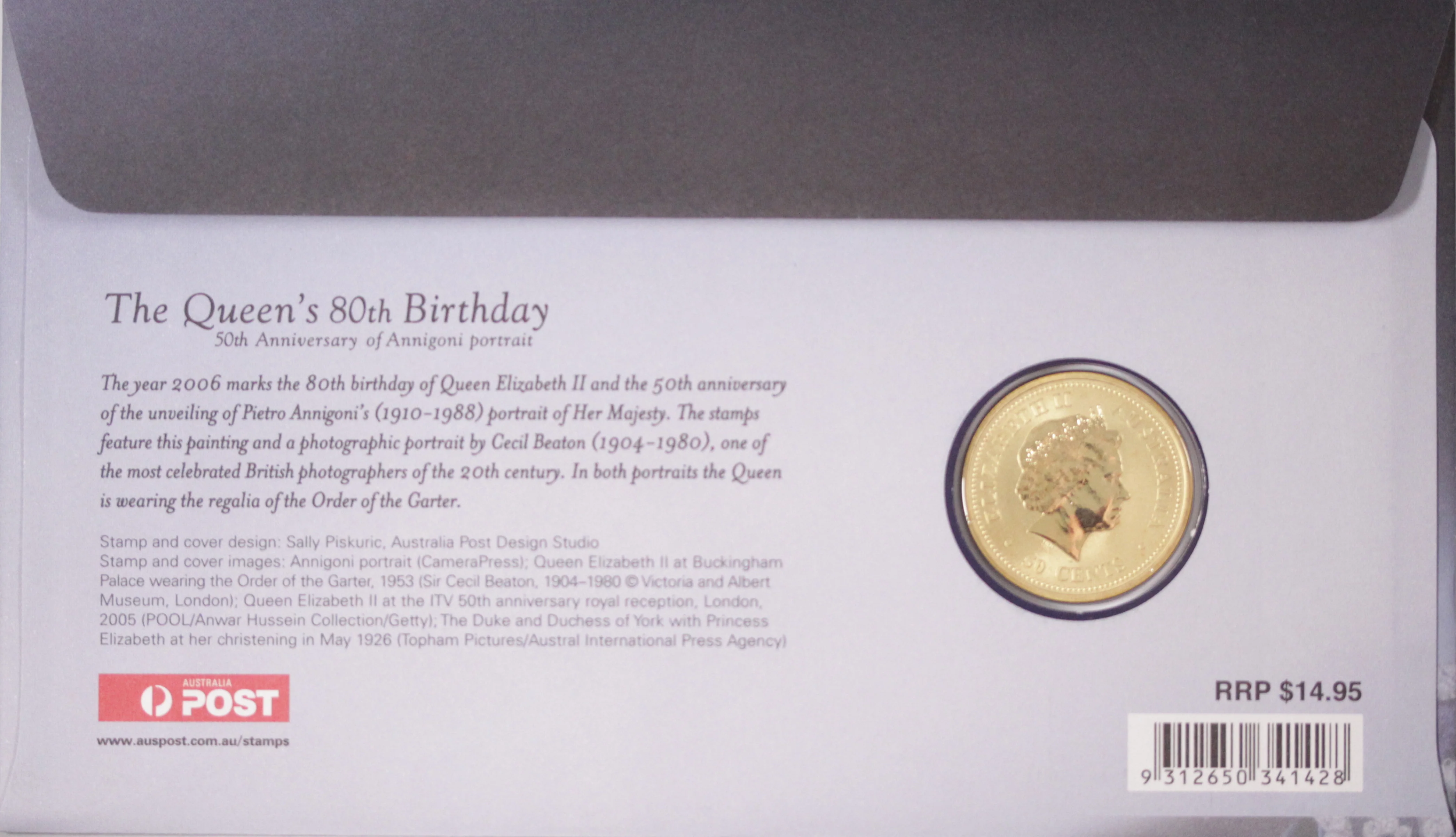 2006 QEII Queens 80th Birthday 50c PNC - Image 2