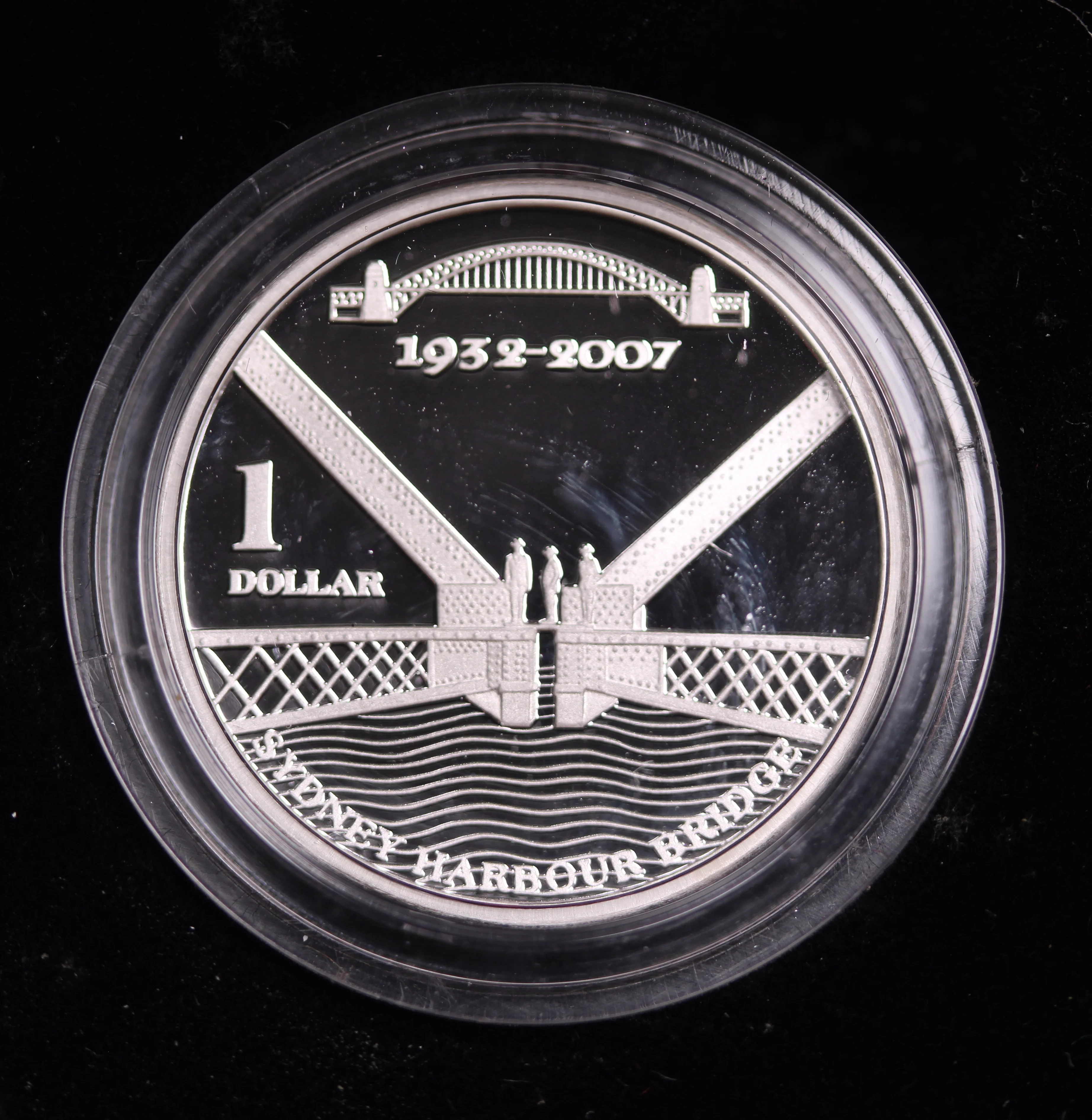 2007 $1 75th Anniversary Sydney Harbour Bridge $1 Fine Silver Proof Coin - Image 2