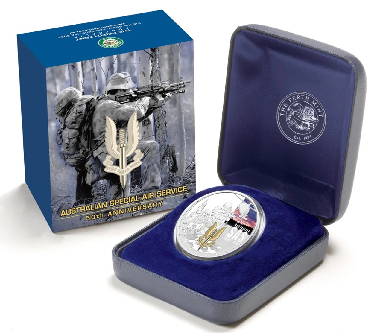 2007 $1 Australian Special Air Service 50th Anniversary 1oz Silver Coloured Proof Coin - Image 3