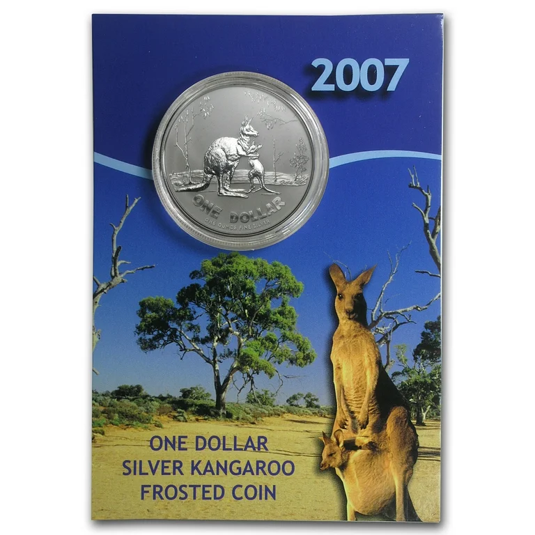 2007 $1 Silver Kangaroo Frosted Coin - Image 2