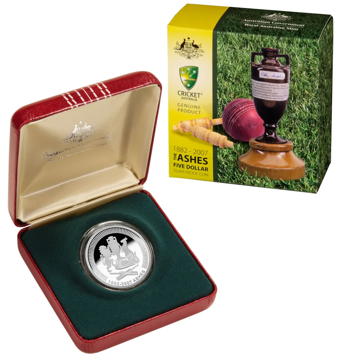 2007 $5 The Ashes Silver Proof Coin - Image 2