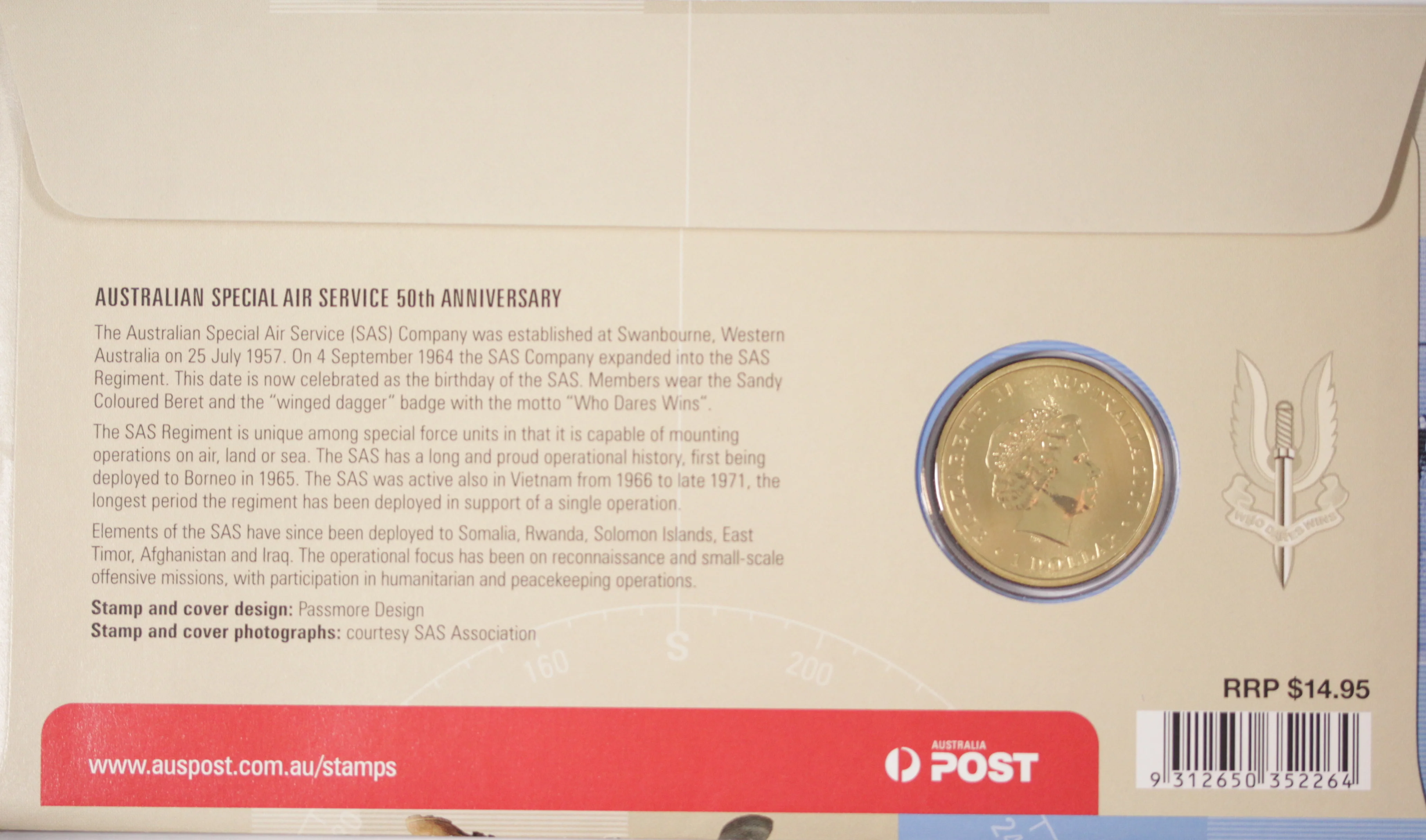 2007 50th Anniversary of Australian SAS $1 PNC - Image 2