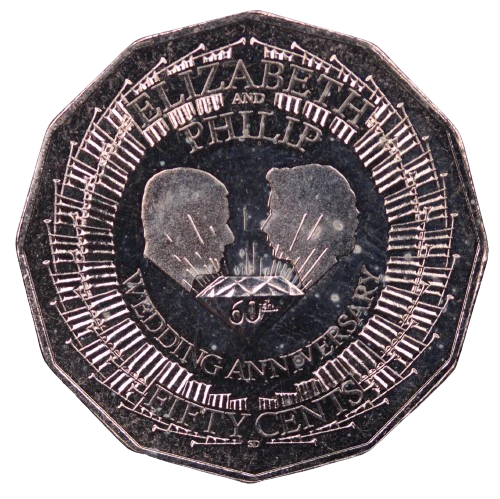 2007 Royal Wedding Anniversary 50c Coin