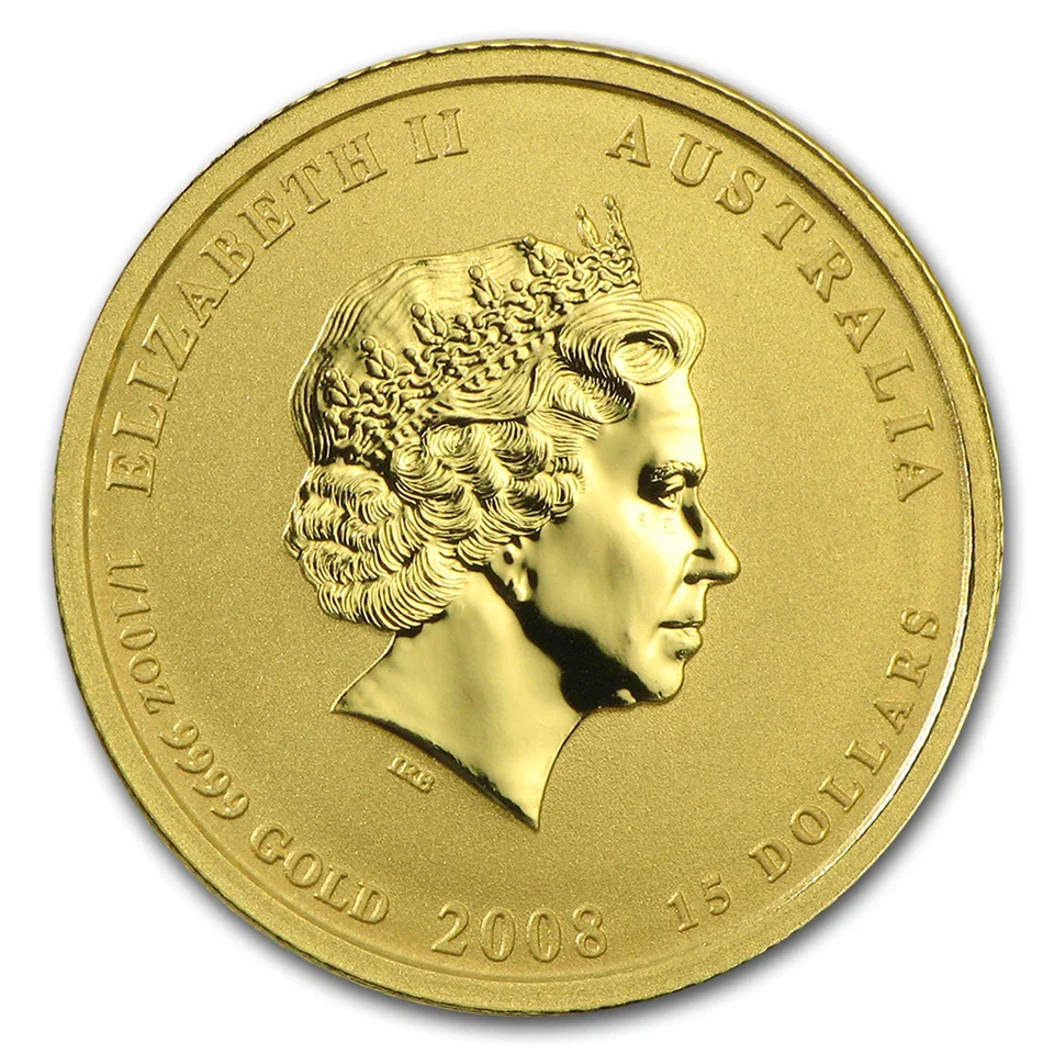 2008 1/10oz Coloured Gold Year of the Mouse Bullion Coin - Image 2