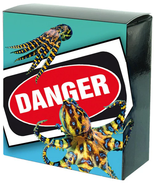 2008 $1 Deadly and Dangerous Blue Ringed Octopus 1oz Silver Coloured Proof Coin - Image 4