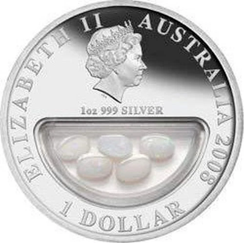 2008 $1 Treasures of Australia Opals 1oz Silver Proof Coin - Image 2