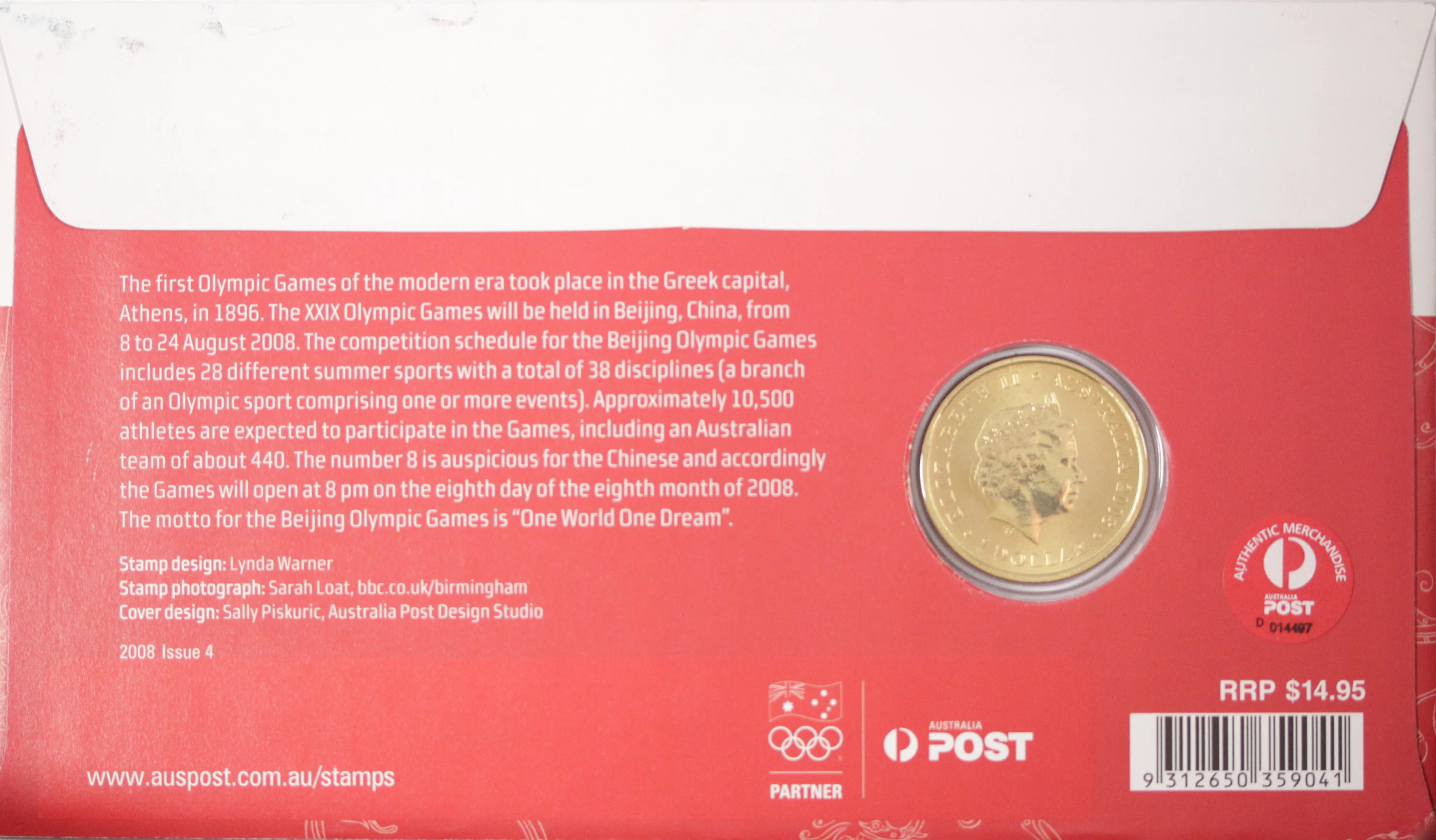 2008 Beijing Olympic Games $1 PNC - Image 2
