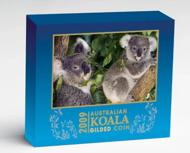 2009 $1 Australian Koala 1oz Silver Gilded Coin - Image 3