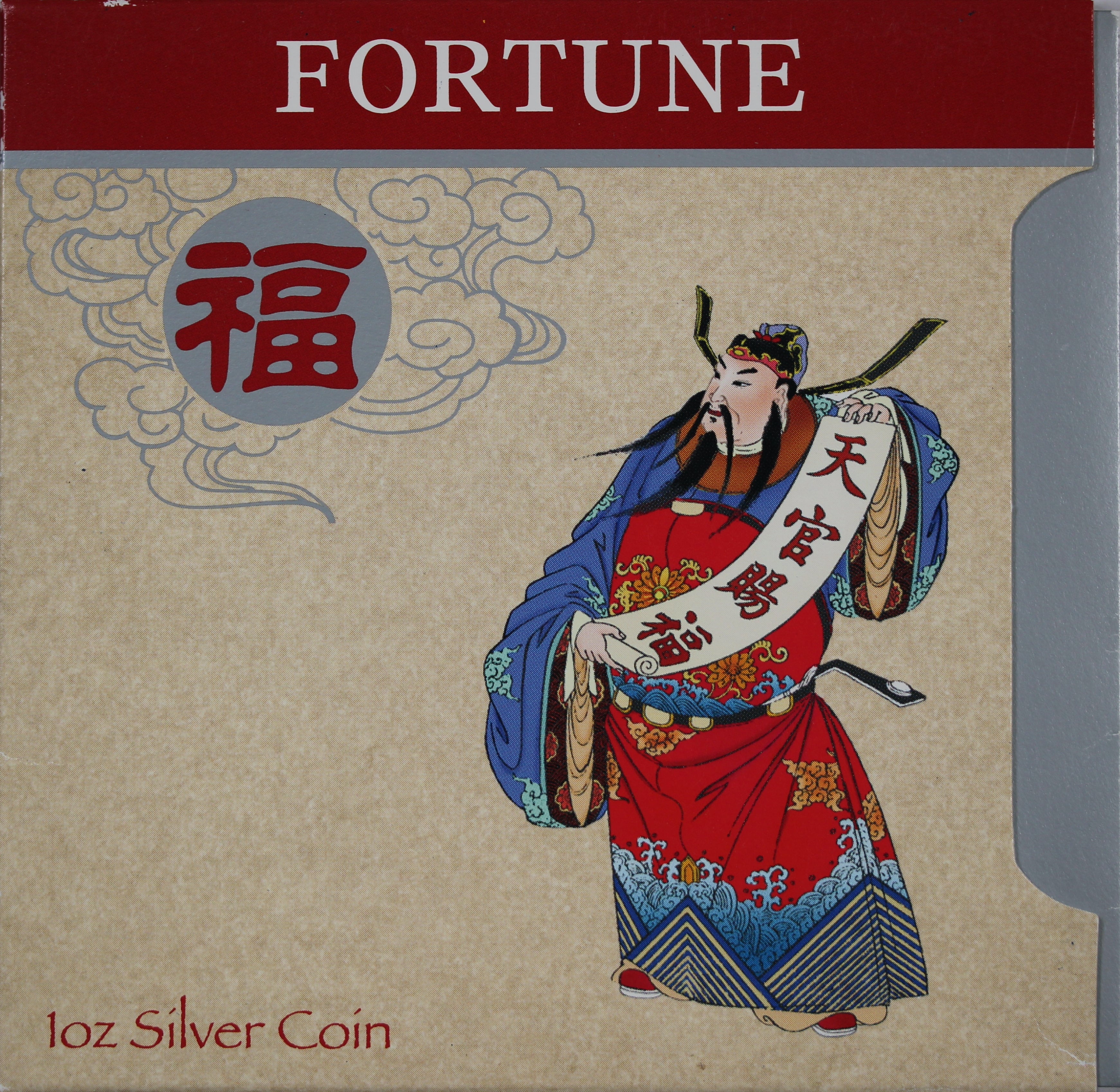 2009 $1 Chinese Mythical Characters Fortune 1oz Silver Coin - Image 5