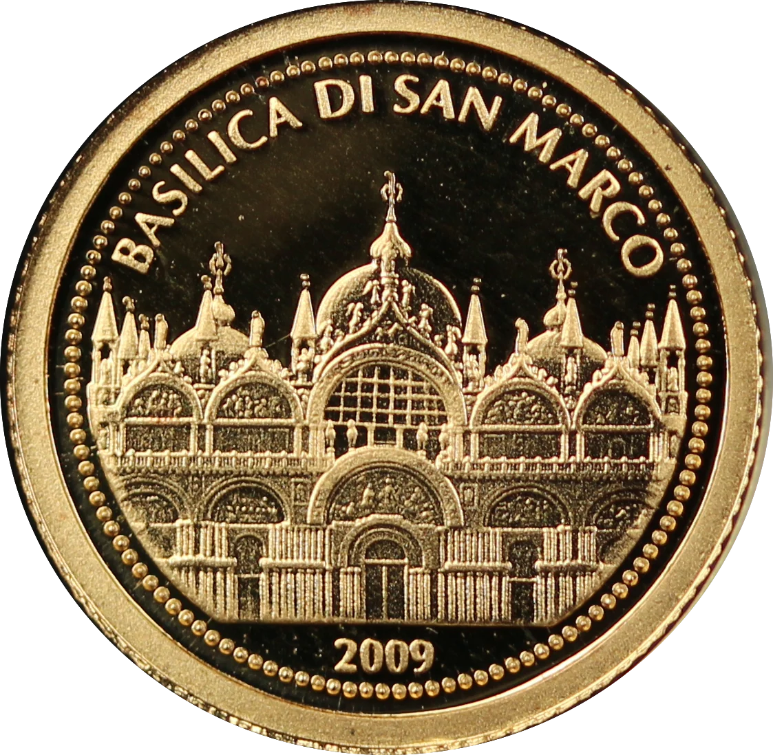 2009 $1 Samoa Saint Marks Basilica 0.5g Gold Coin