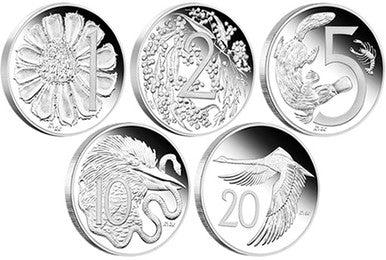 2009 1966 Australian Decimal Pattern Silver Proof 5 Coin Set - Image 2