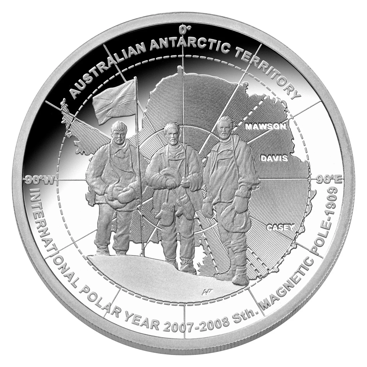 2009 $5 Polar Series Antarctic Explorers Silver Proof Coin - Image 2
