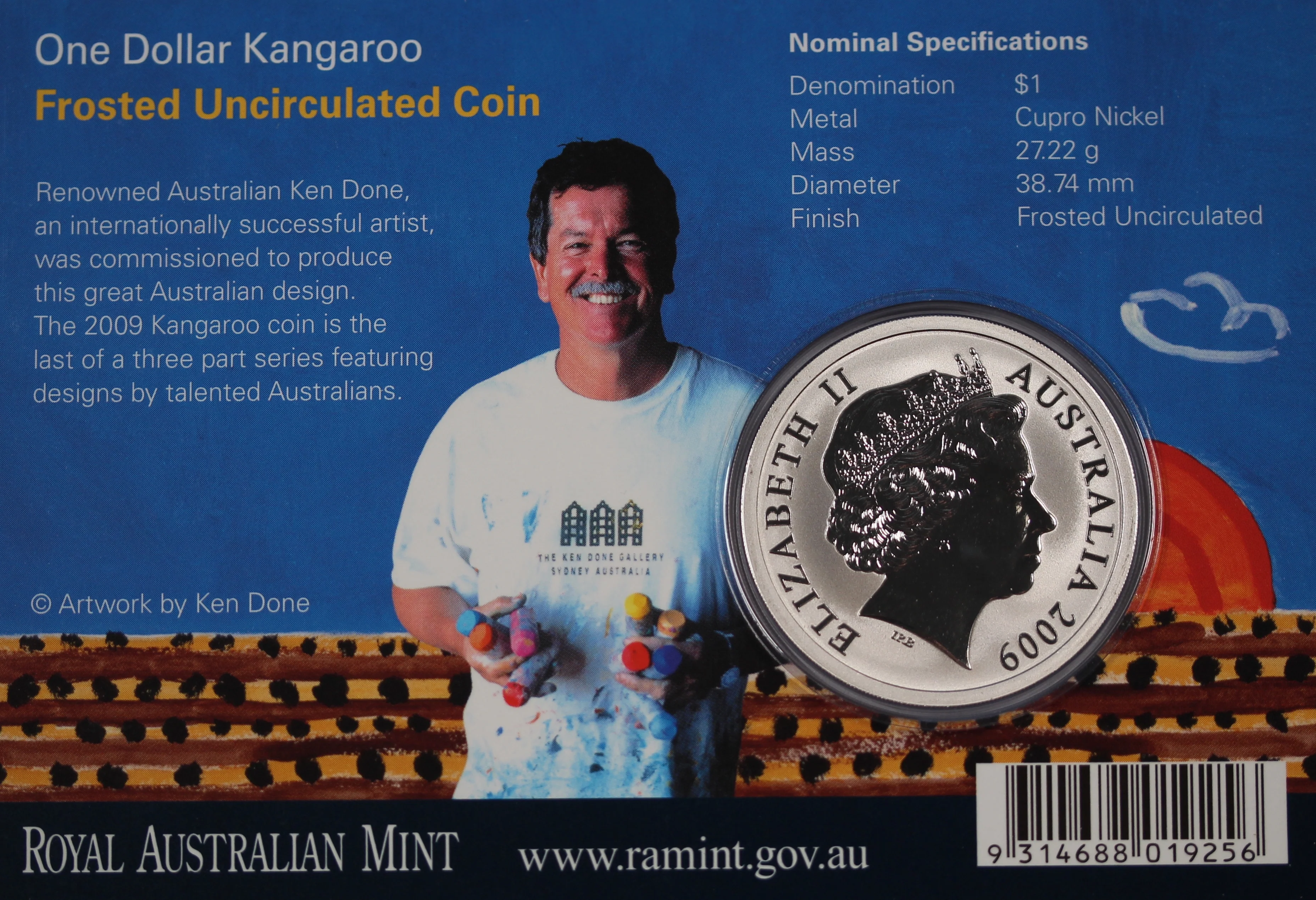 2009 Australian Kangaroo 1oz Coin in Card - Image 2