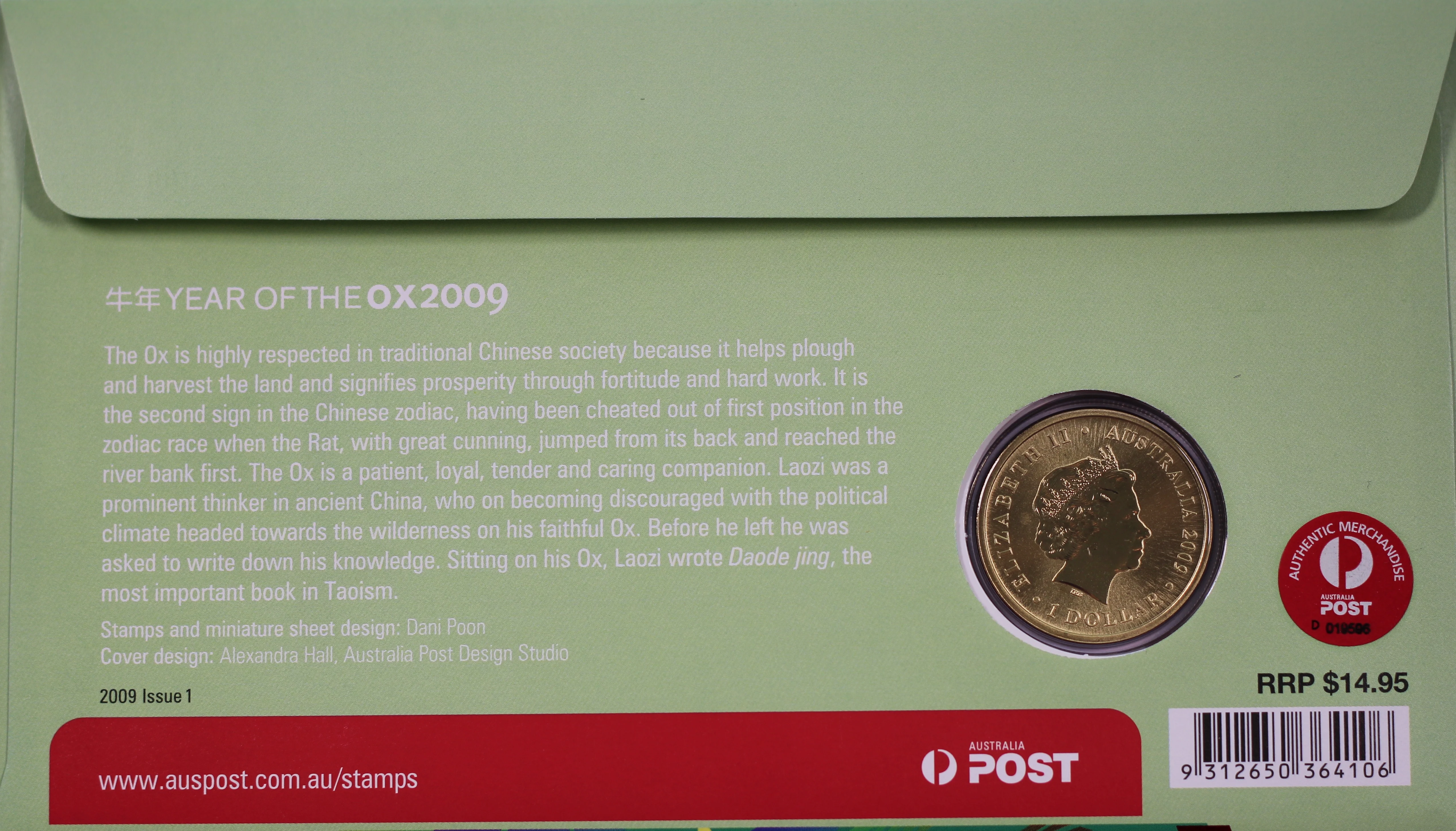 2009 Lunar Year of the Ox Coin $1 PNC - Image 2