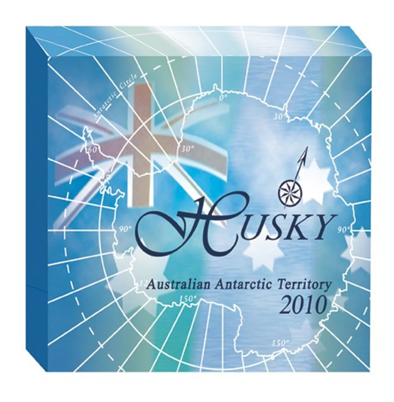 2010 $1 Australian Antarctic Territory Husky 1oz Silver Coloured Proof Coin - Image 4