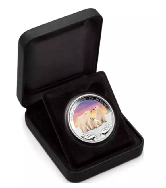 2010 $1 Wildlife In Need Polar Bear 1oz Silver Coloured Proof Coin - Image 2