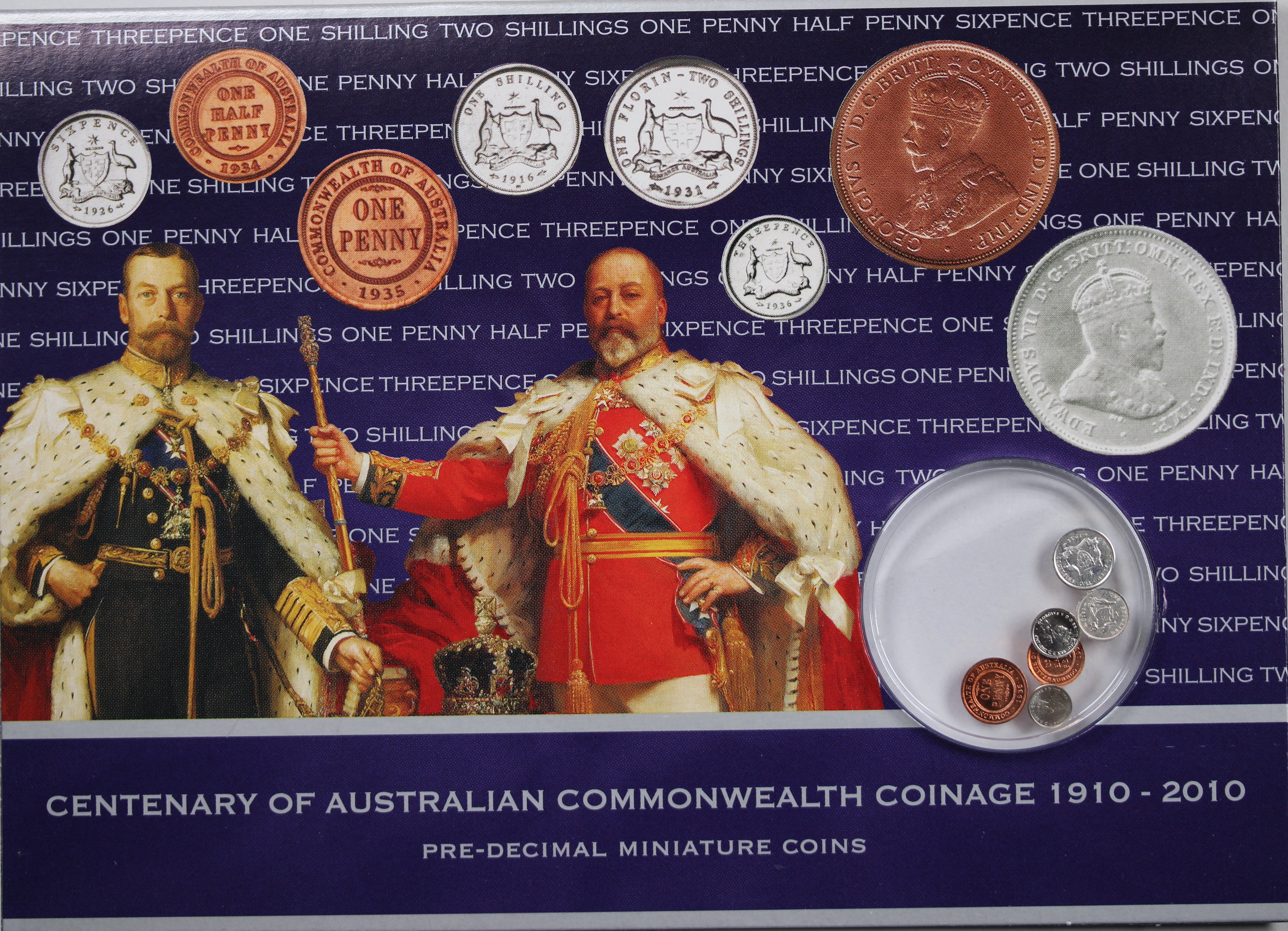 2010 Centenary of Australian Commonwealth Coinage - Pre Decimal Miniature Coins