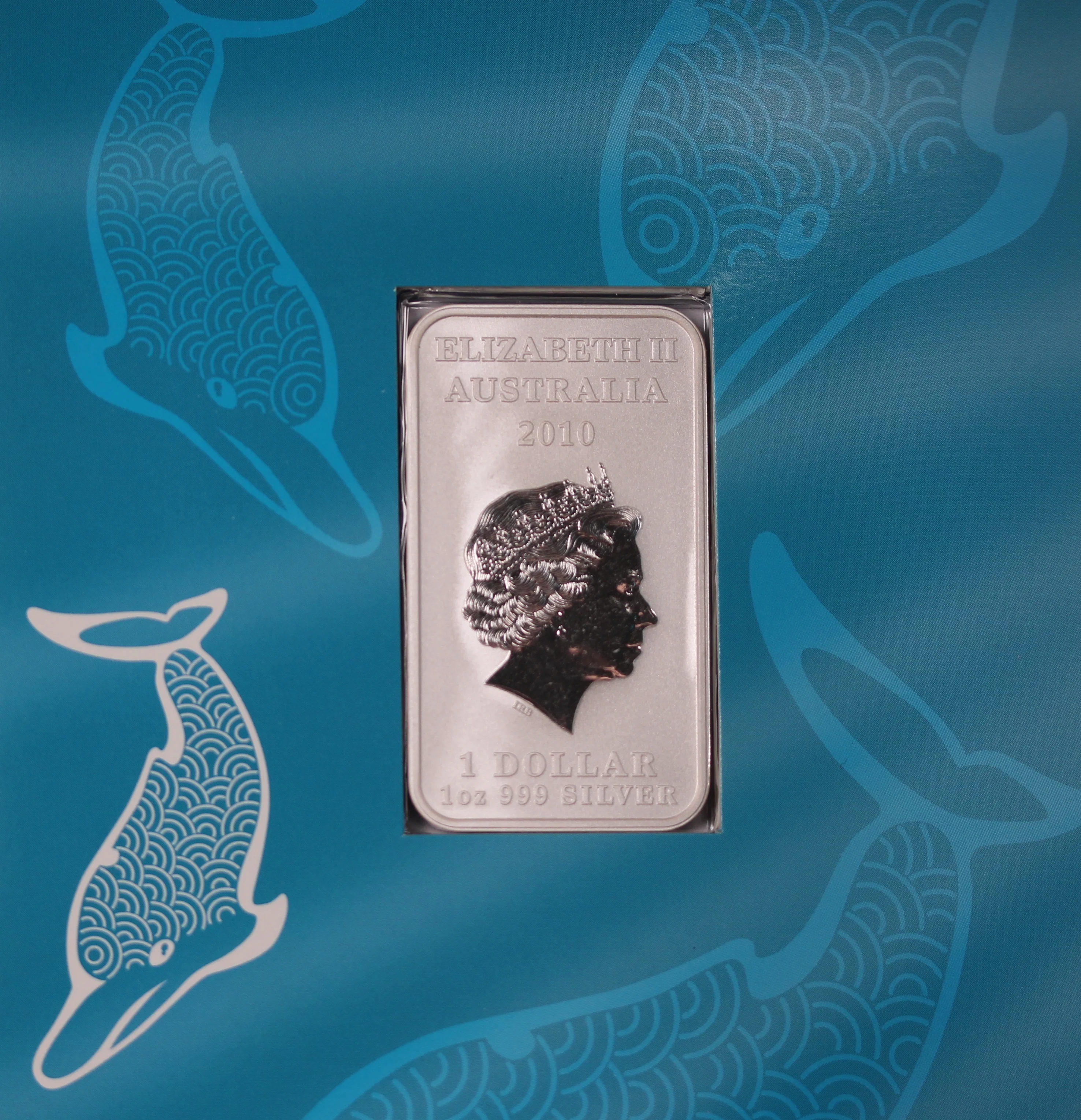 2010 Dolphin Dreaming 1oz Silver Ingot - Image 3
