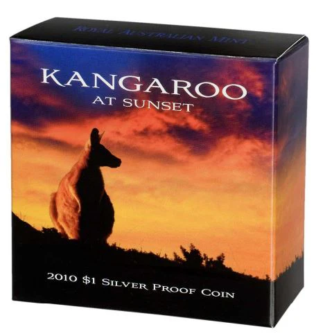 2010 Kangaroo at Sunset $1 Silver Proof Coin - Image 2