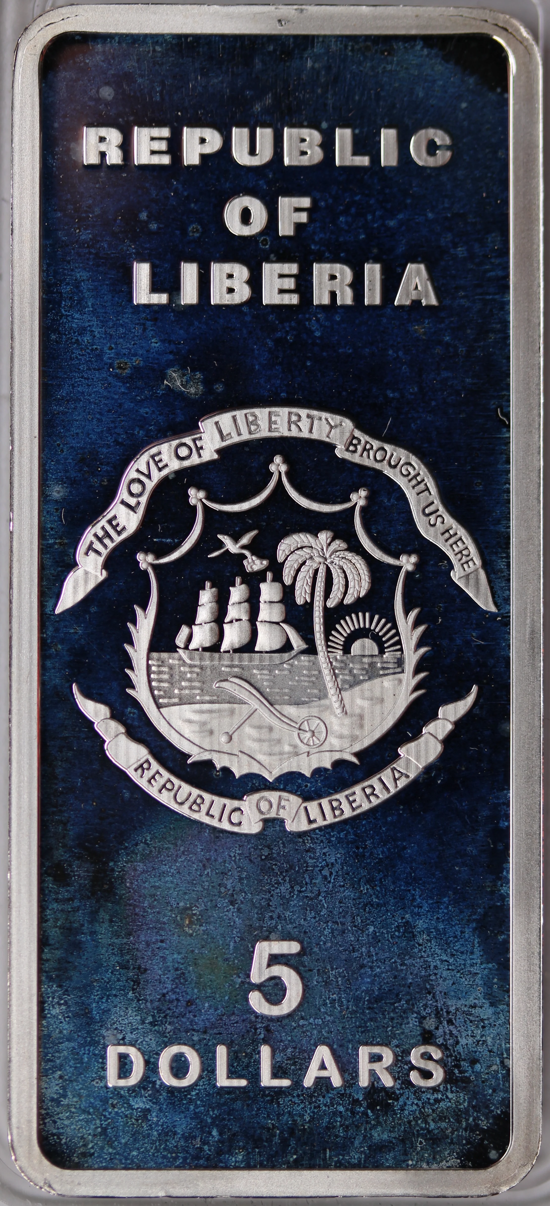 2010 Liberia $5 Lunar Year of the Tiger Prowling Tiger 20g Silver Bar - Image 2