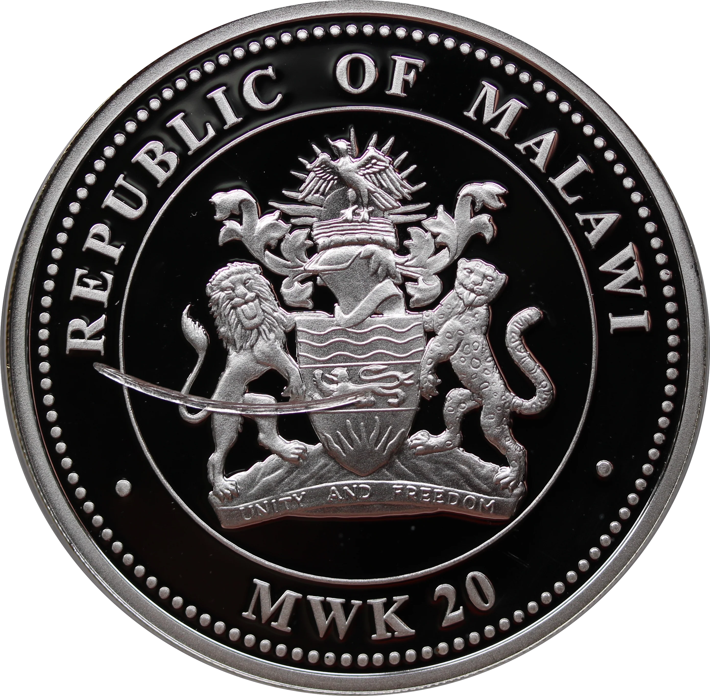 2010 Republic of Malawi Year of the Tiger 1oz Silver Coin - Walking Tiger Design - Image 2