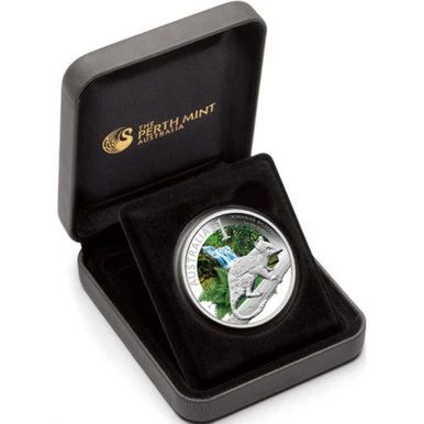 2011 $1 ANDA Adelaide Celebrate Australia Tasmanian Wilderness 1oz Silver Coloured Proof Coin - Image 3