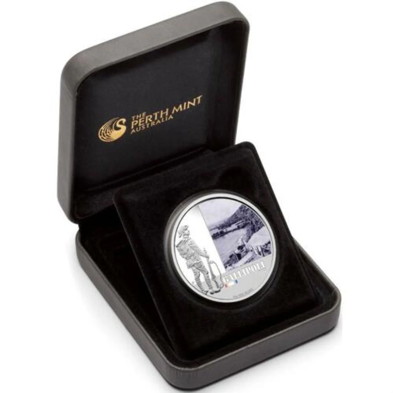 2011 $1 Famous Battles In Australian History Gallipoli 1oz Silver Coloured Proof Coin - Image 2