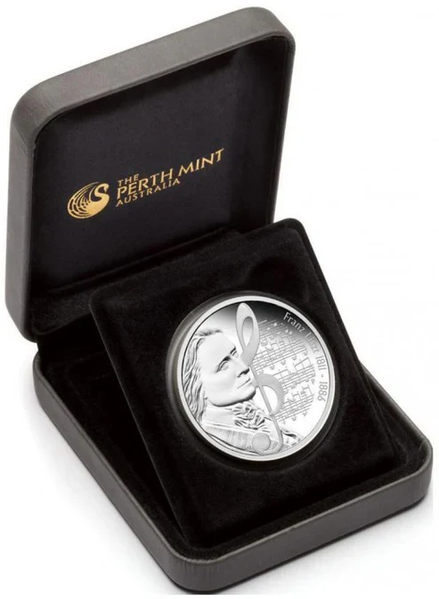 2011 $1 Great Composers Franz Liszt 1811-1886 1oz Silver Proof Coin - Image 2