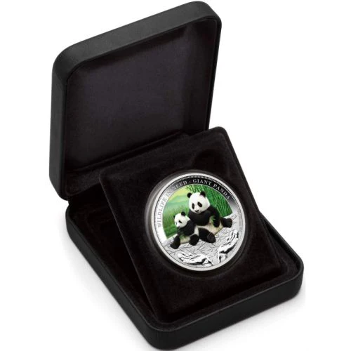 2011 $1 Wildlife In Need Giant Panda 1oz Silver Coloured Proof Coin - Image 3