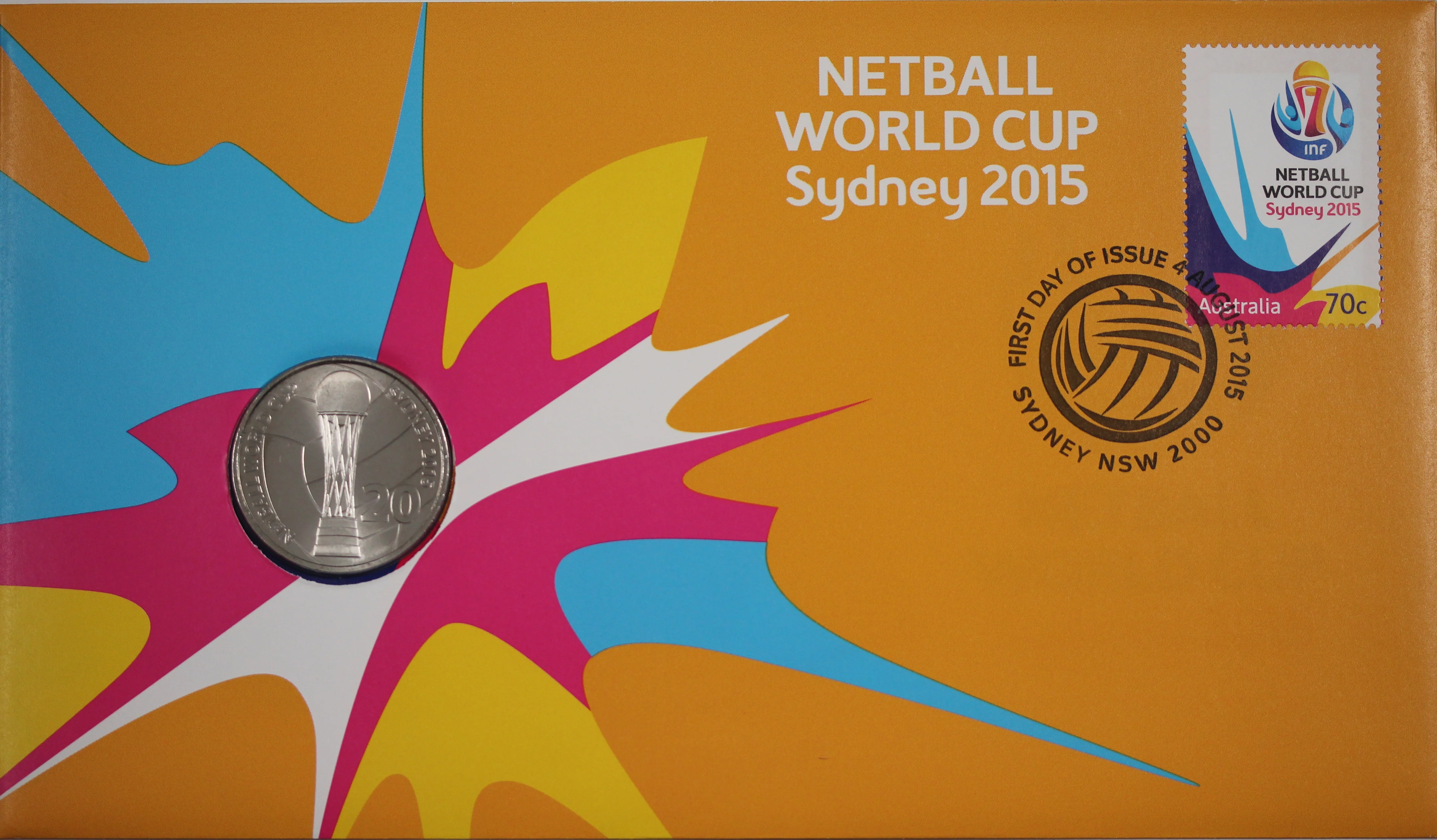 2015 Netball World Cup Sydney 20c PNC