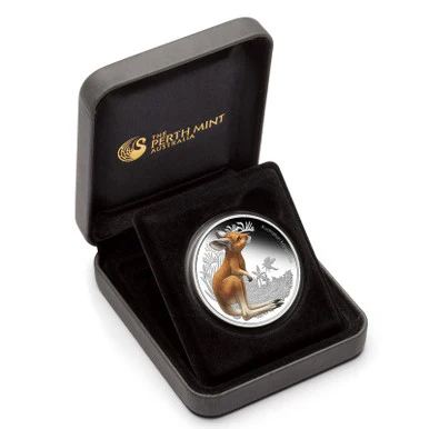 2011 Bush Babies Kangaroo 1/2oz Silver Coloured Proof 50c Coin - Image 2