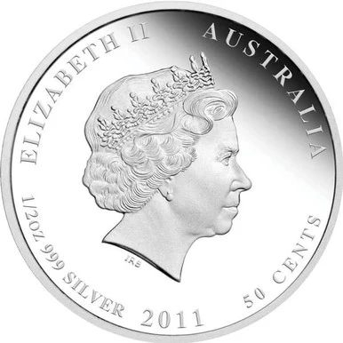 2011 Bush Babies Koala 1/2oz Silver Coloured Proof 50c Coin - Image 3
