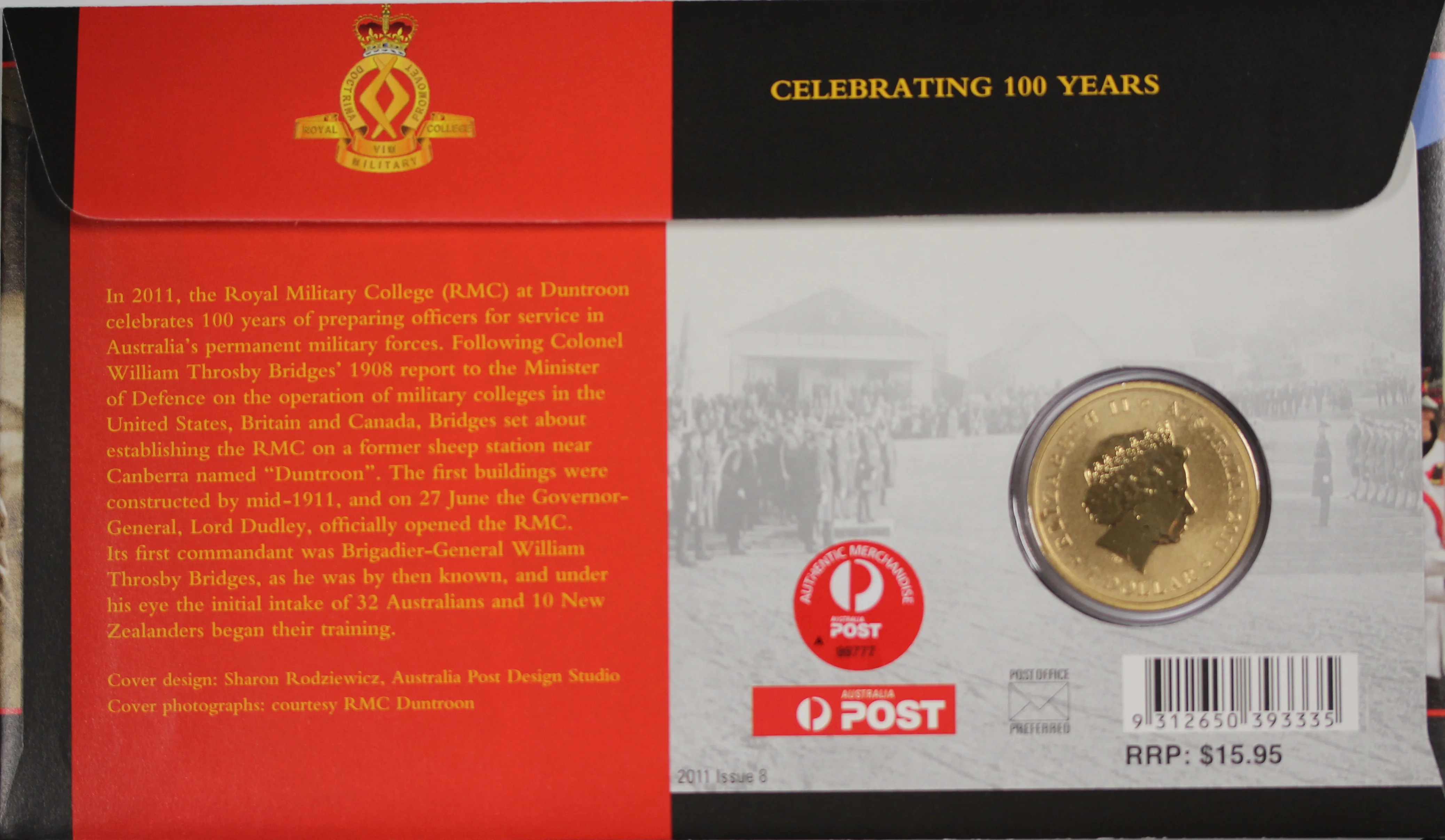2011 Centenary of RMC Duntroon $1 PNC - Image 2