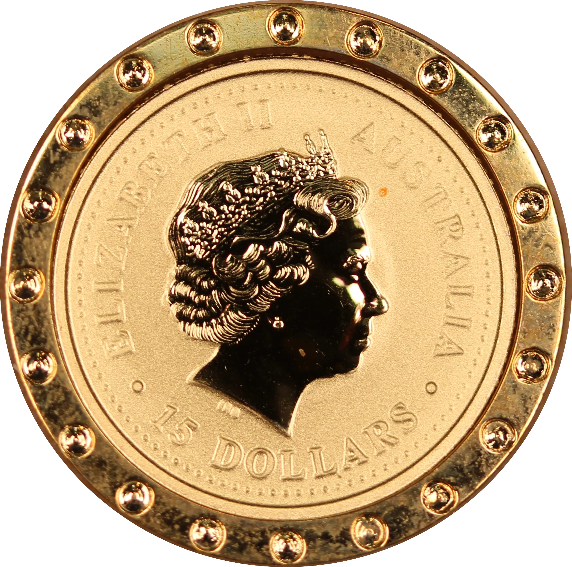 2007 Australia Lunar Year of the Pig 1/10oz Gold Coloured Coin BU - Image 2