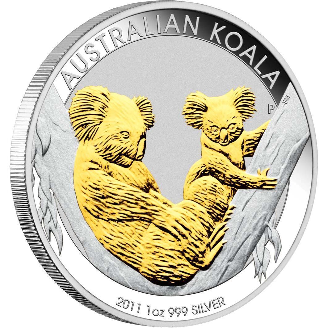 2011 Gilded Koala 1oz Silver Coin - Image 2