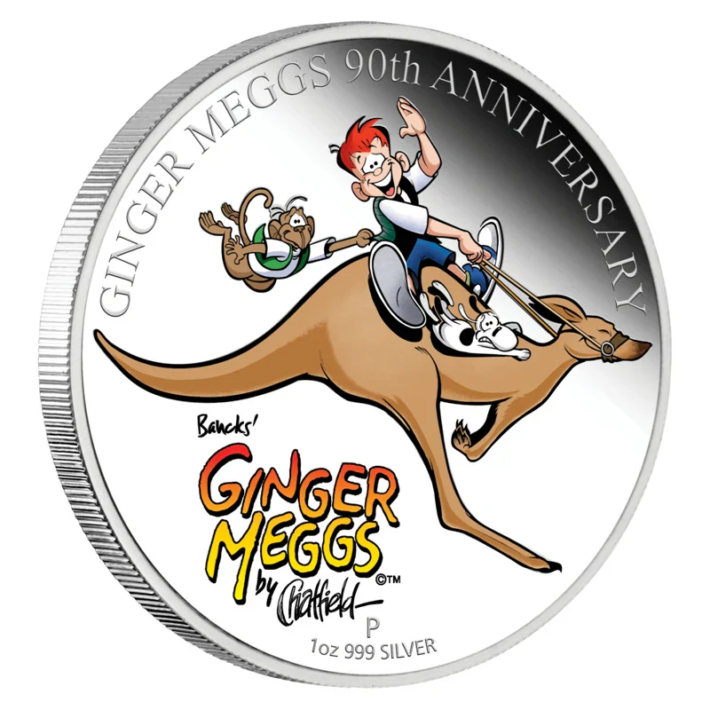 2011 Ginger Meggs 1oz Silver Coloured Proof Coin - Image 2