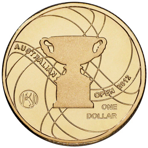 2012 $1 Australian Open Men's Trophy Uncirculated Coin - Image 2