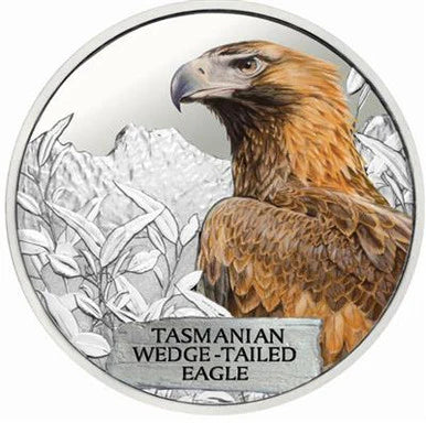 2012 $1 Endangered and Extinct Tasmanian Wedge-Tailed Eagle 1oz Silver Coloured Proof Coin - Image 2
